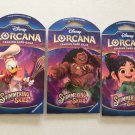 NEW Three Disney Lorcana Shimmering Skies Trading Card Game Packs - 36 Cards NEW Three Disney Lorcana Shimmering Skies Trading Card Game Packs - 36 Cards