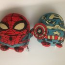 NEW Disney 100 Marvel Spider-Man & Captain America Retro 8'' Plush Dolls