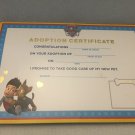 Paw Patrol Pet Adoption Certificate