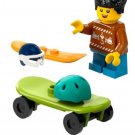 NEW Official Lego Holiday Snowboarder Minifigure & Skateboard Mini set