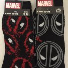 NEW Marvel Deadpool Crew Socks, Size 9-13