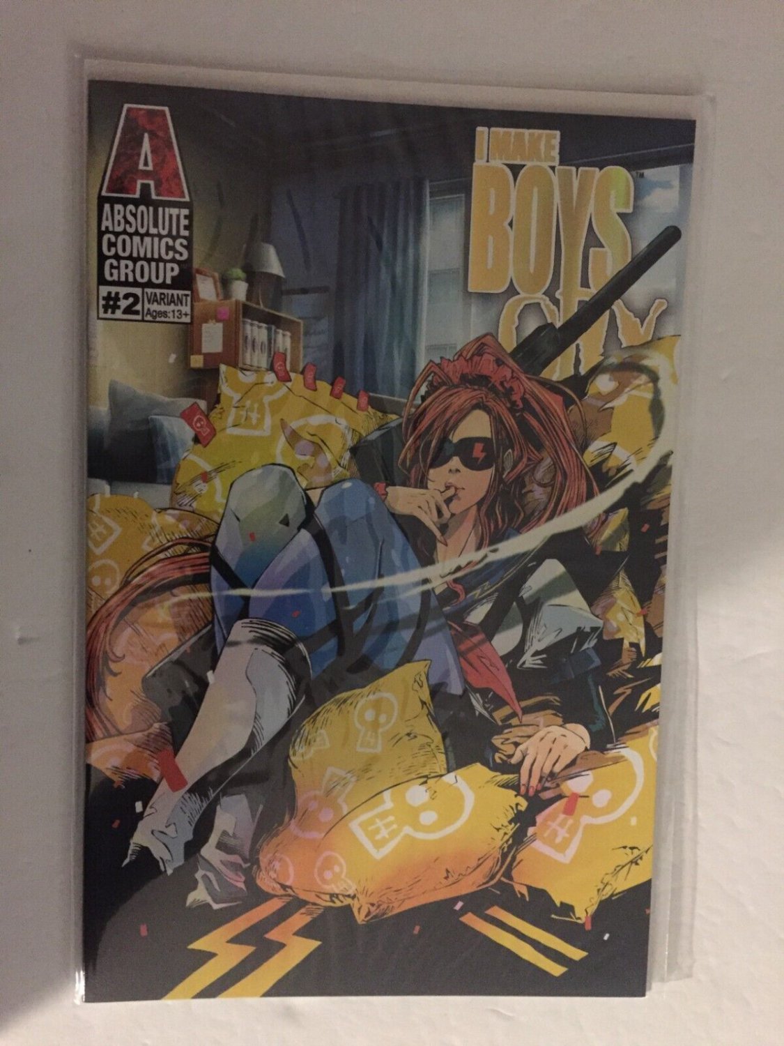 2020 Absolute Comics I Make Boys Cry JB Style Gold Logo Kickstarter Variant #2