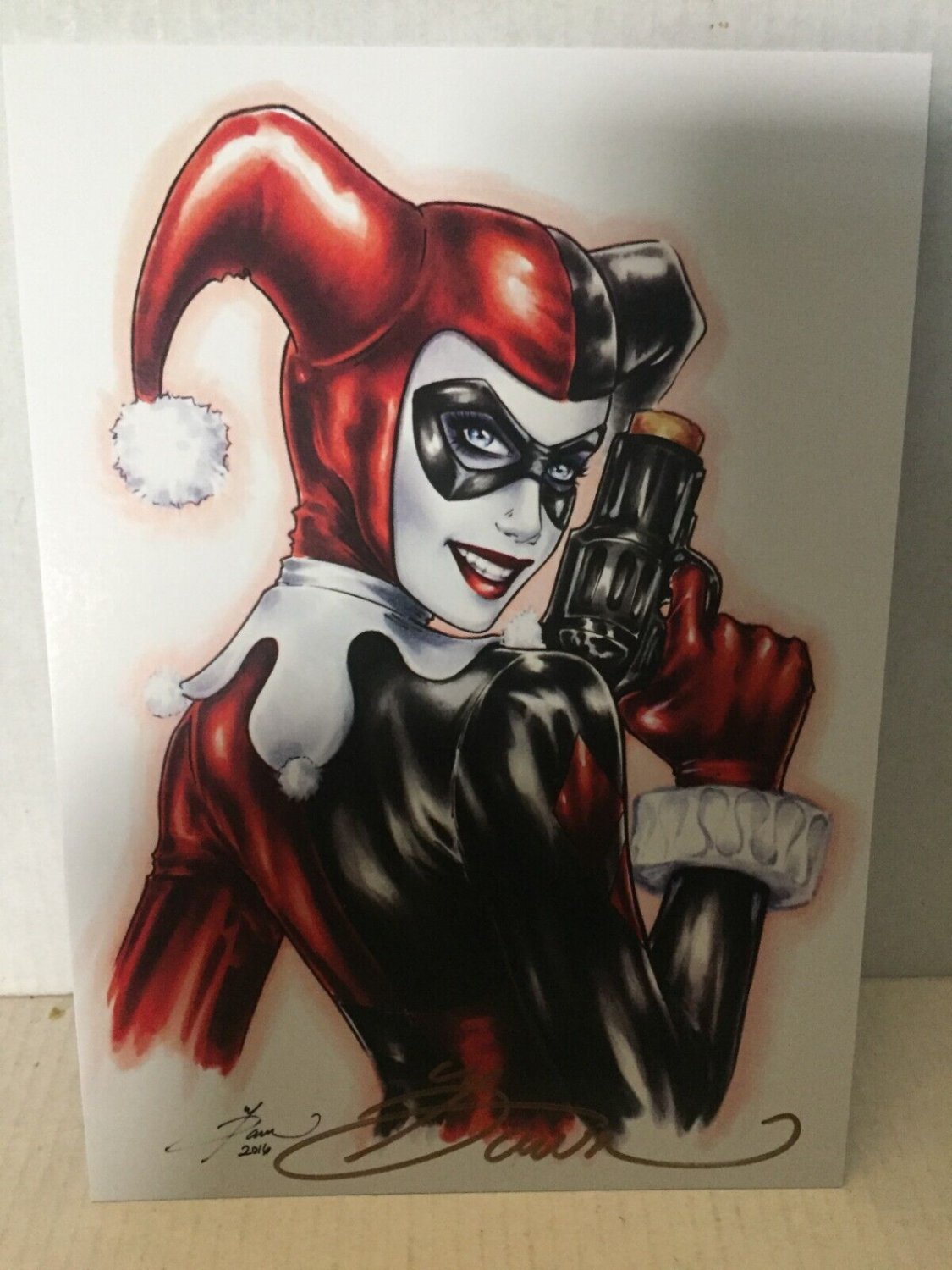DC Comics Classic Harley Quinn 5''x7'' Mini Print Signed by Artist Dawn McTeague