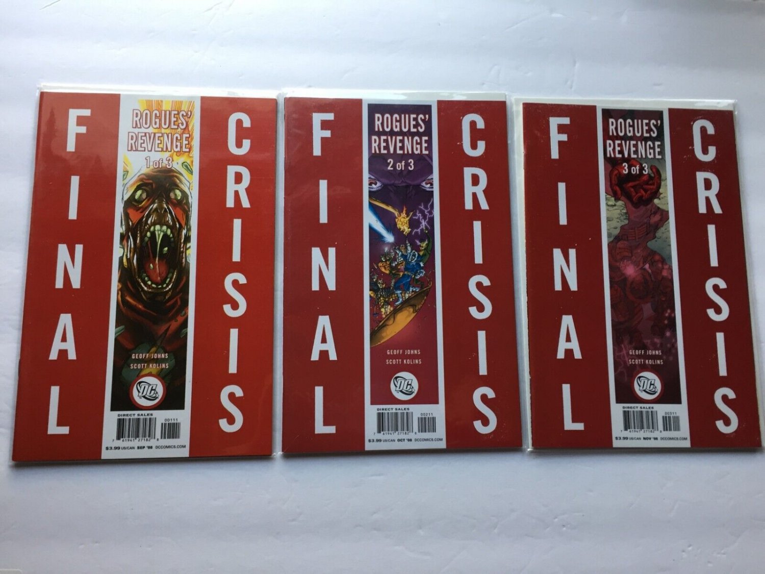 2008 DC Comics Final Crisis: Rogues' Revenge #1 #2 & #3 Set