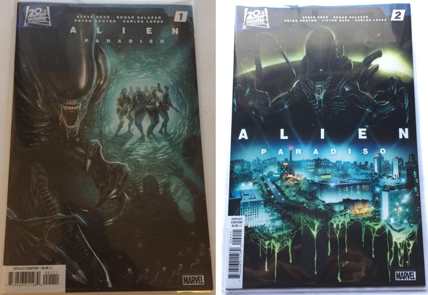 2024 Marvel 20th Century Studios Alien Paradiso #1 & #2