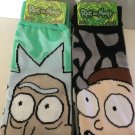 NEW Rick & Morty 2 Pairs Unisex Crew Socks Shoe Size 6-12