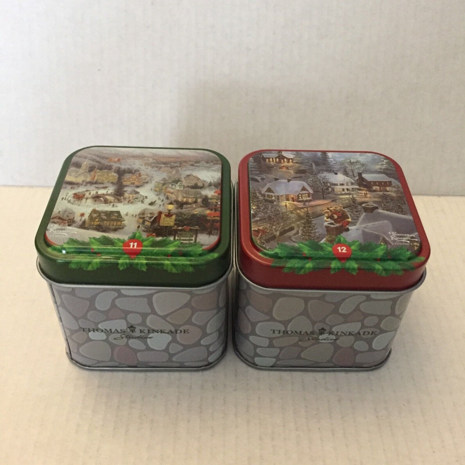 2 NEW Thomas Kinkade 60 Piece Mini Puzzle Tins #11 & #12