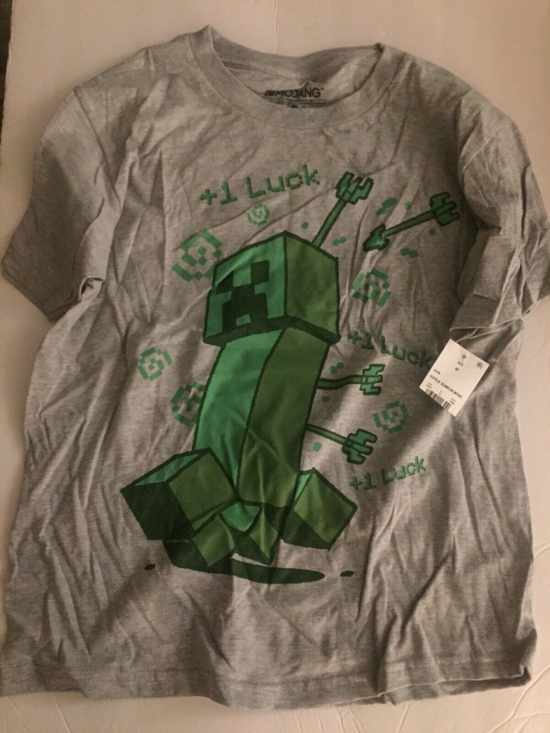 New Mine Craft Creeper Boys Medium T-Shirt