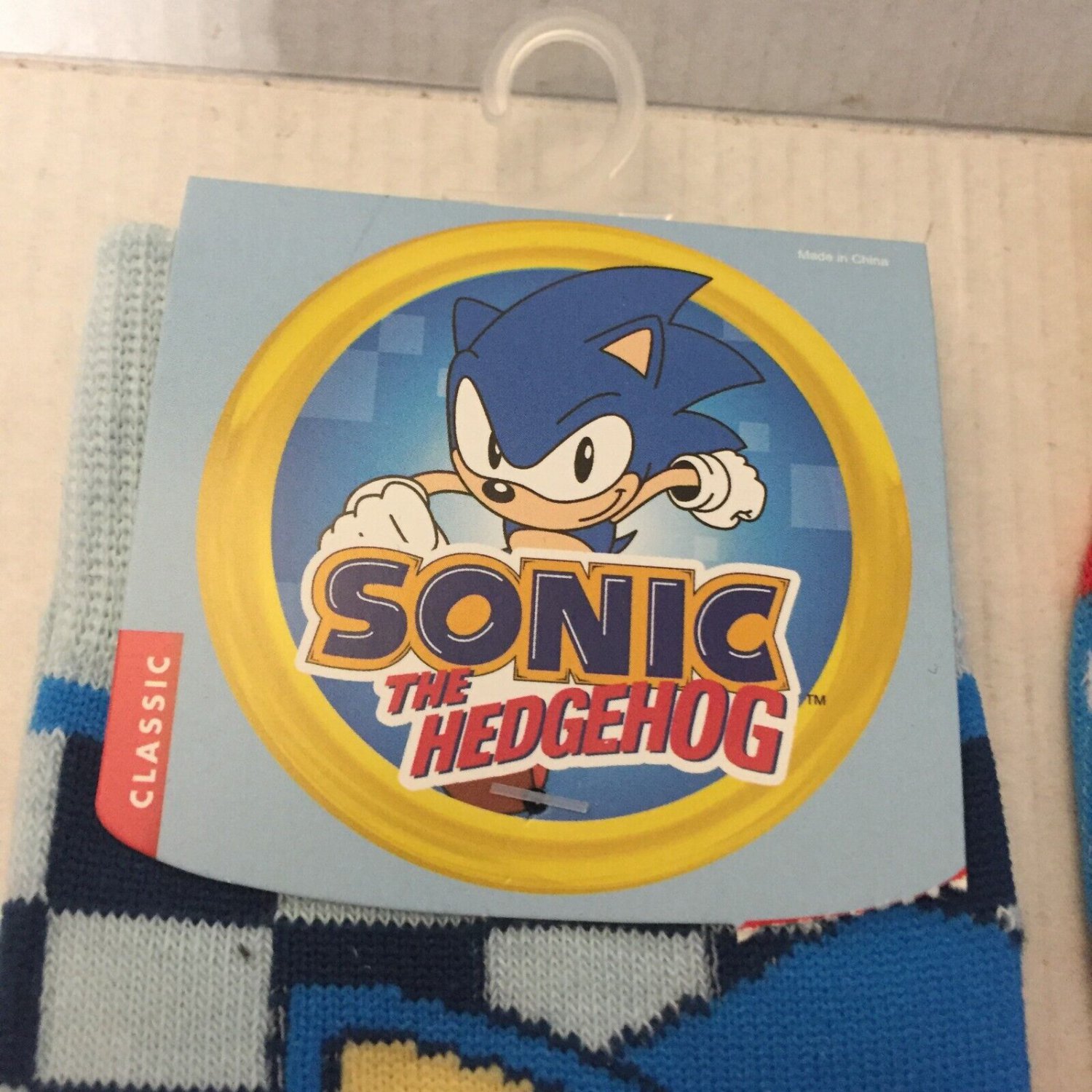 NEW Sonic The Hedgehog Unisex Crew Socks Size 10-13