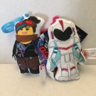 NEW Lego Movie Wild Style & General Sweet Mayhem Plush Bag 4'' Hangers