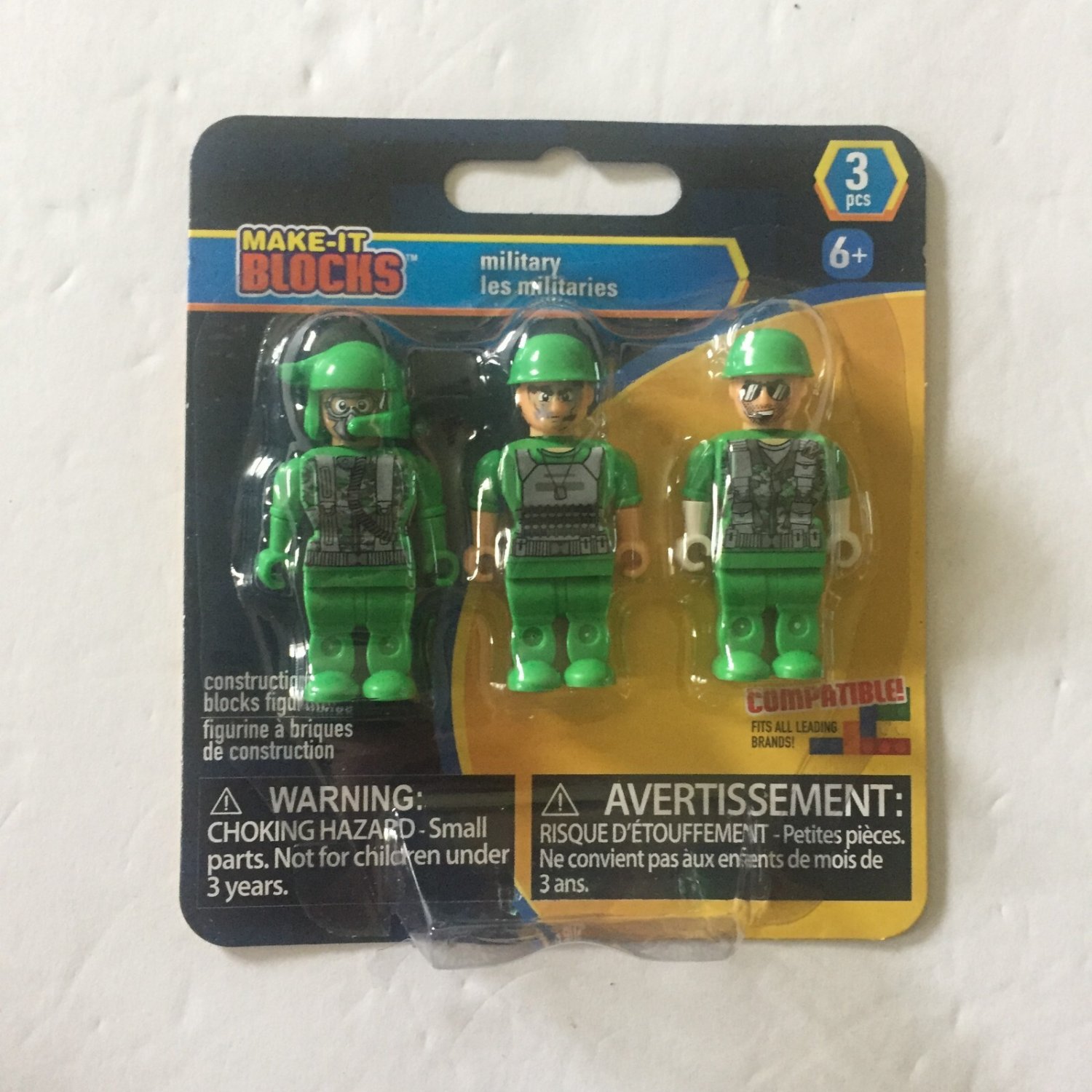 NEW Make It Blocks Military Figures  - 3 Figures