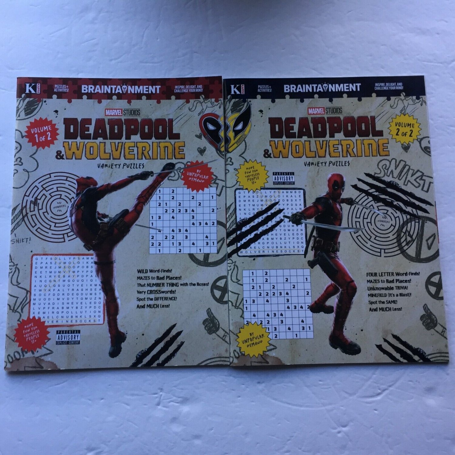 Two New Deadpool & Wolverine Puzzle Book