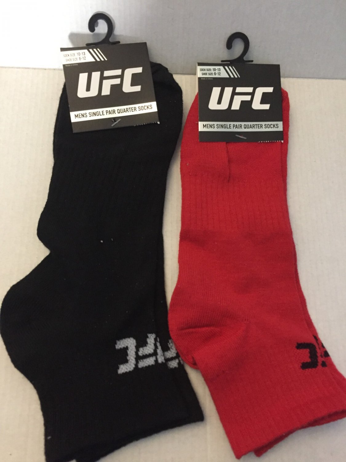 NEW UFC Quarter Socks Size 10-13