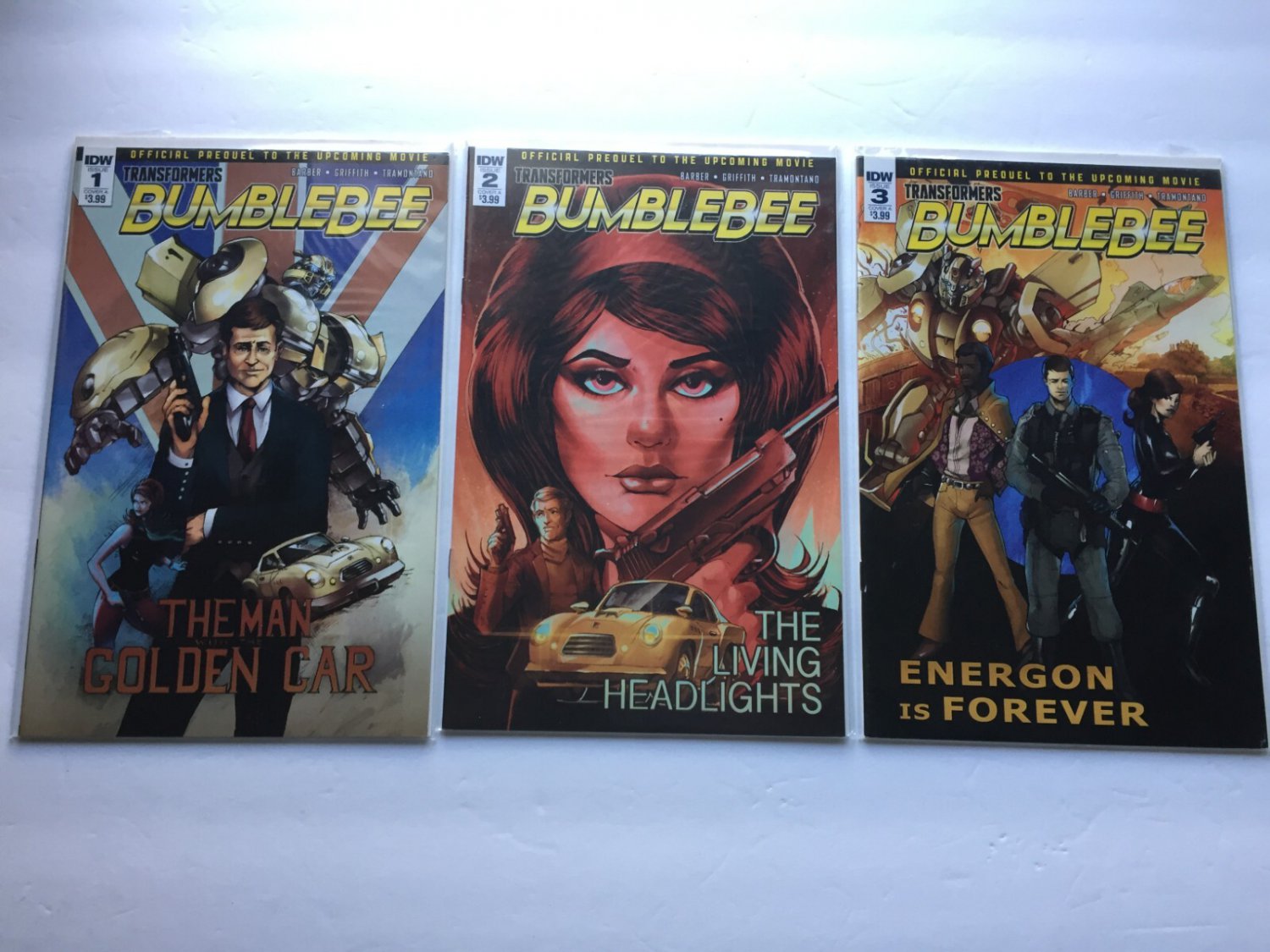2018 IDW Comics Transformers Bumblebee Movie Prequel #1 #2 #3