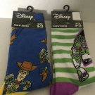 NEW Disney Pixar Toy Story Woody & Buzz Unisex Crew Socks - Size 9-13