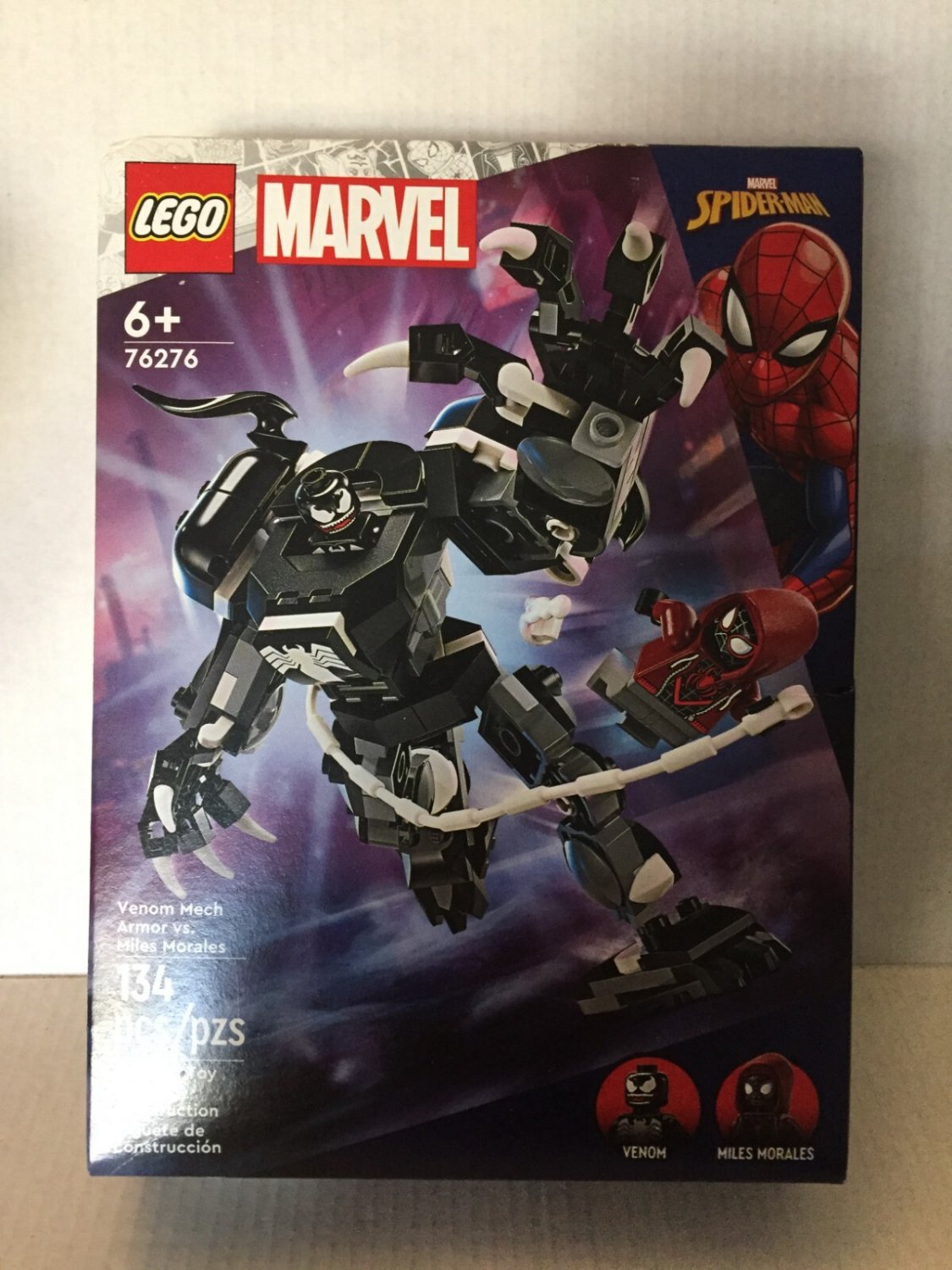 NEW LEGO Marvel Venom Mech Armor vs. Miles Morales Set #76276 - 134 Pieces