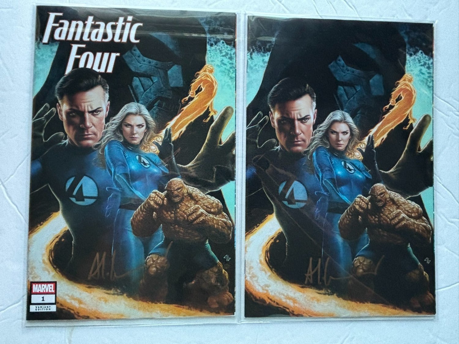 2025 San Diego Comic Con Marvel Fantastic Four Adi Granov Signed Variant Set #1