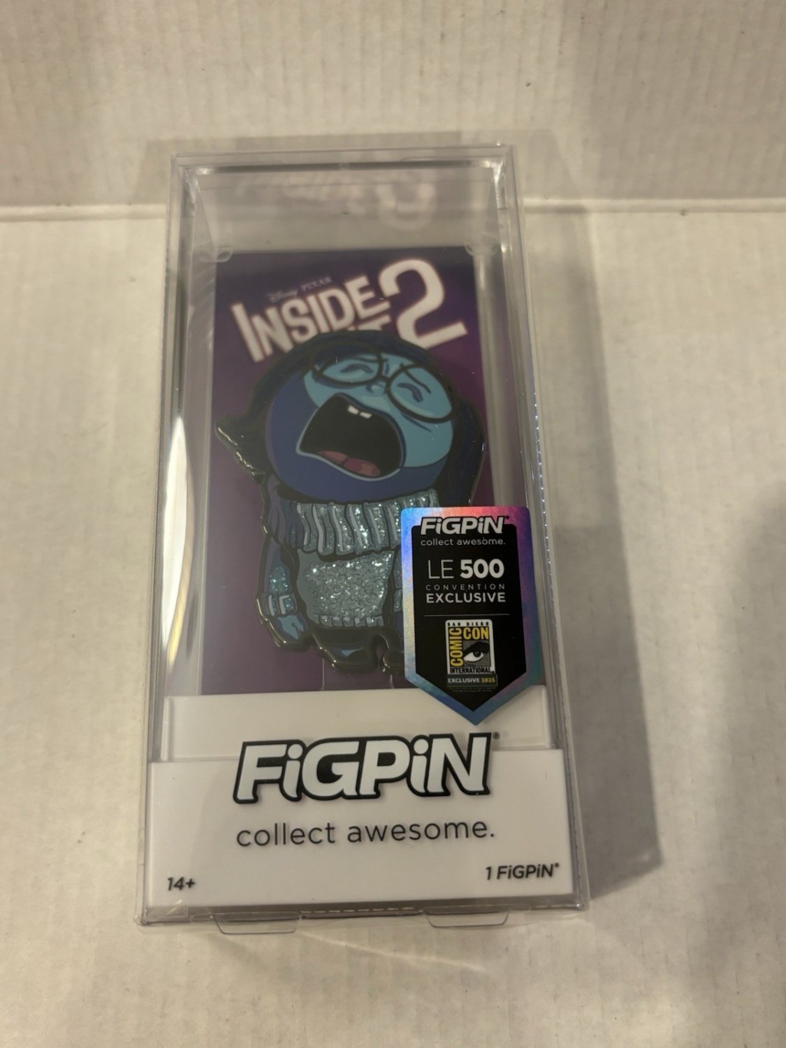 2025 SDCC Disney Pixar Inside Out Sadness Exclusive Figpin #2079 LE 500