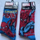 NEW Marvel Spider-Man Unisex Crew Socks Size 9-13 - 2 Pairs