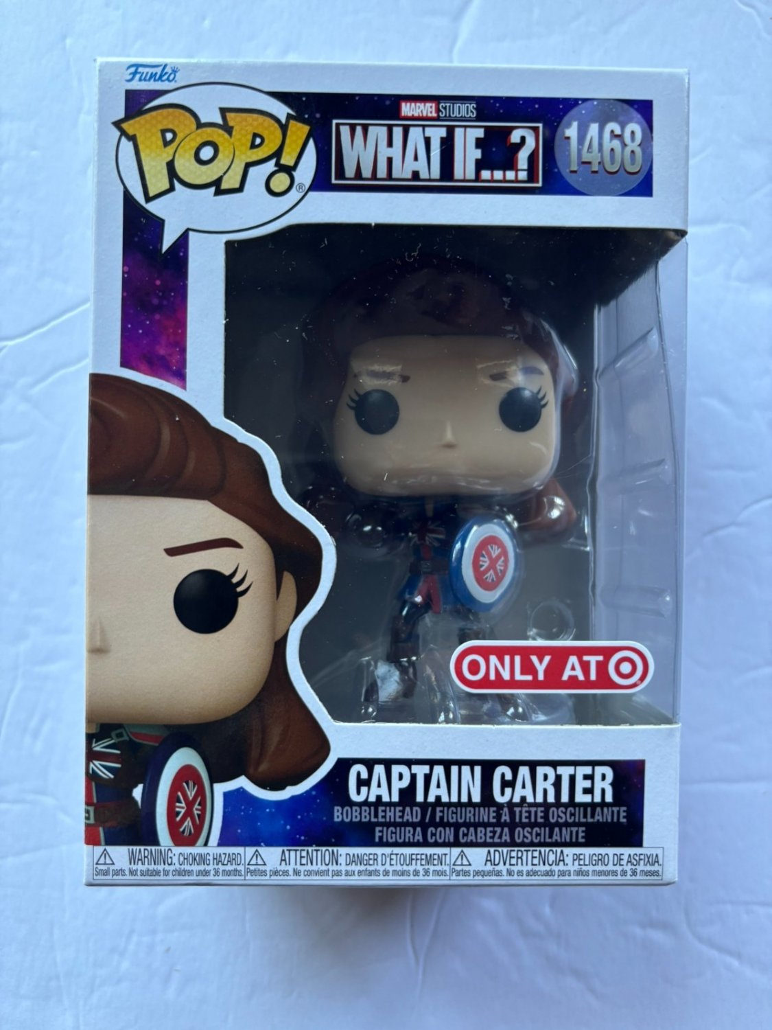 NEW Marvel What If Captain Carter Exclusive Funko Pop Figure #1468