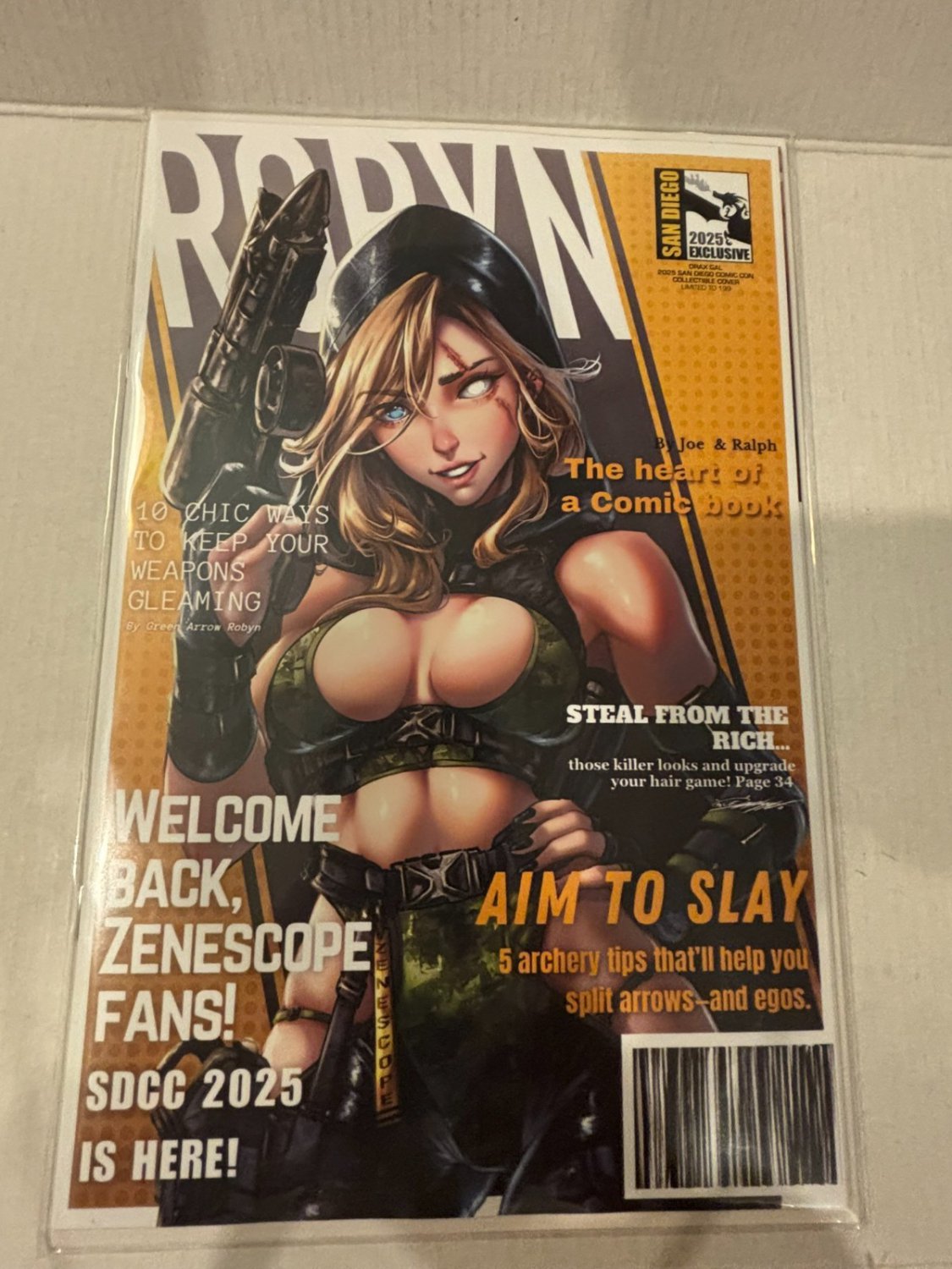 2025 SDCC Zenescope Comics Robyn Hood Drax Gal Collectible Cover & Card