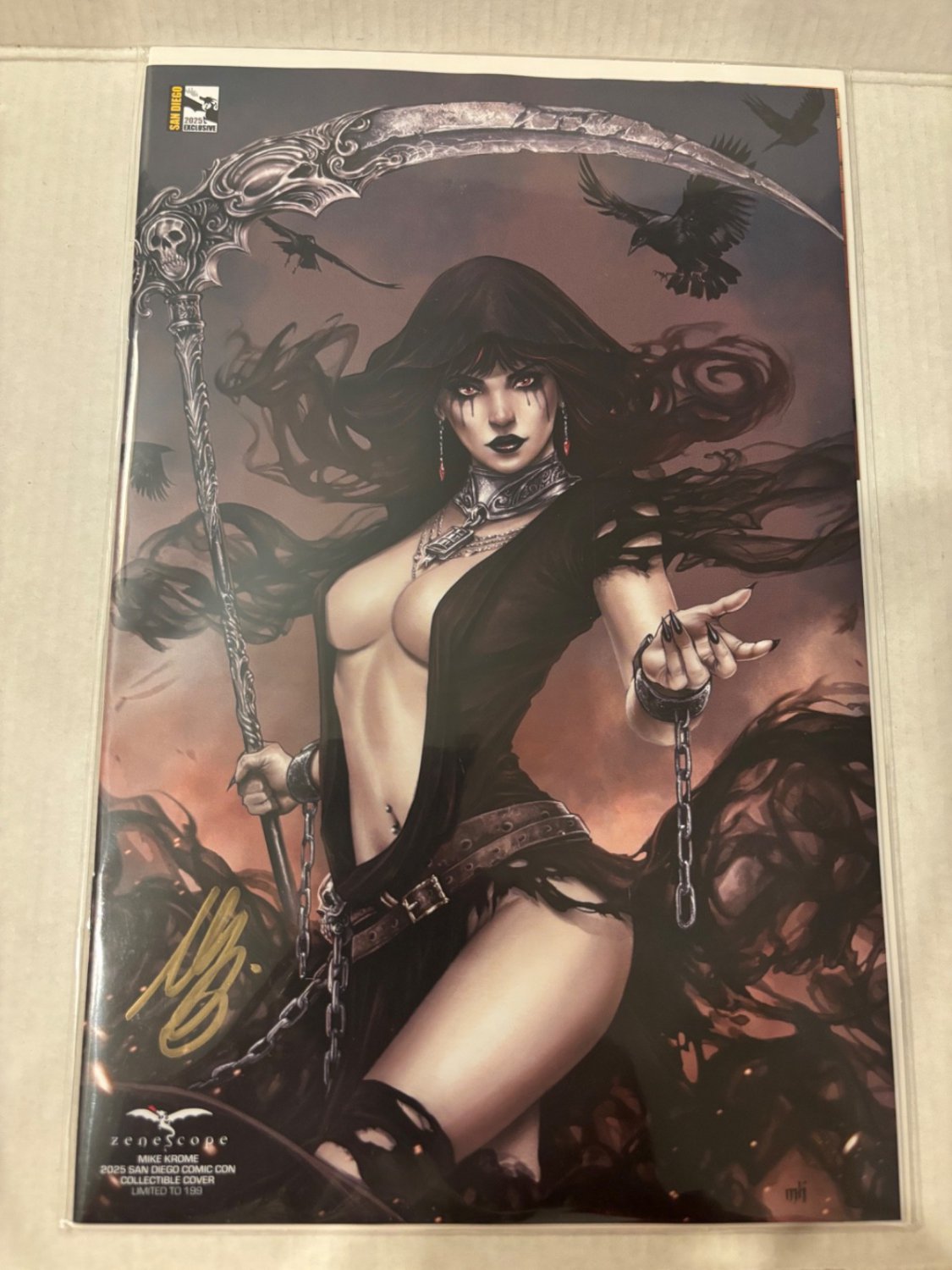 2025 SDCC Zenescope Comics Mike Krome Collectible Cover & Card Signed