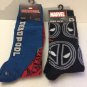 NEW Marvel Deadpool Unisex Crew Socks Size 6-12 & 9-13