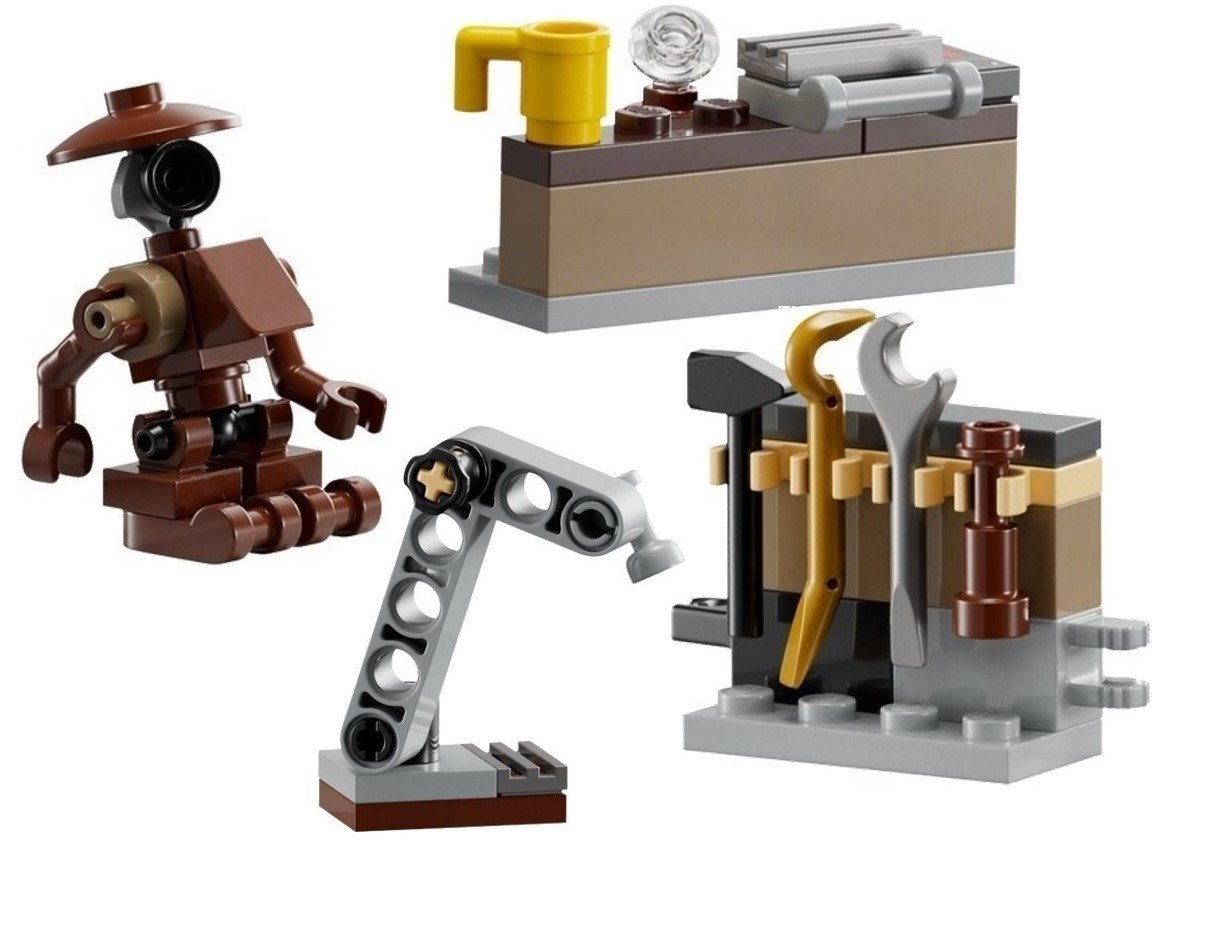 NEW Star Wars Lego Pit Droid with Workbench, Tool Rack & Crane Microsets