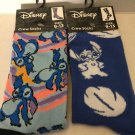TWO NEW Disney Stitch Unisex Crew Socks Size 9-13