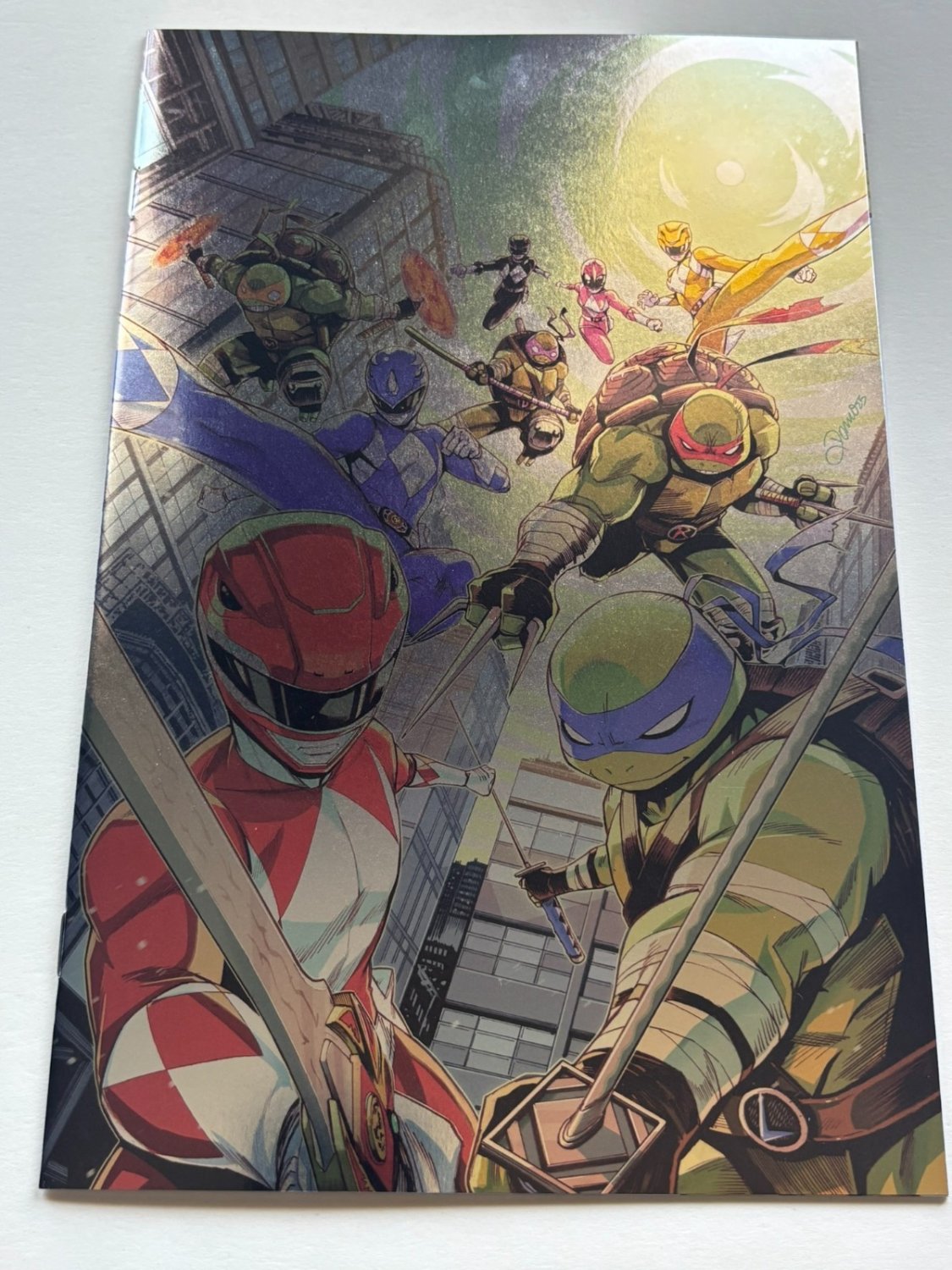 2025 IDW/Boom Studios Mighty Morphin Power Rangers & TMNT III Foil Virgin Varian