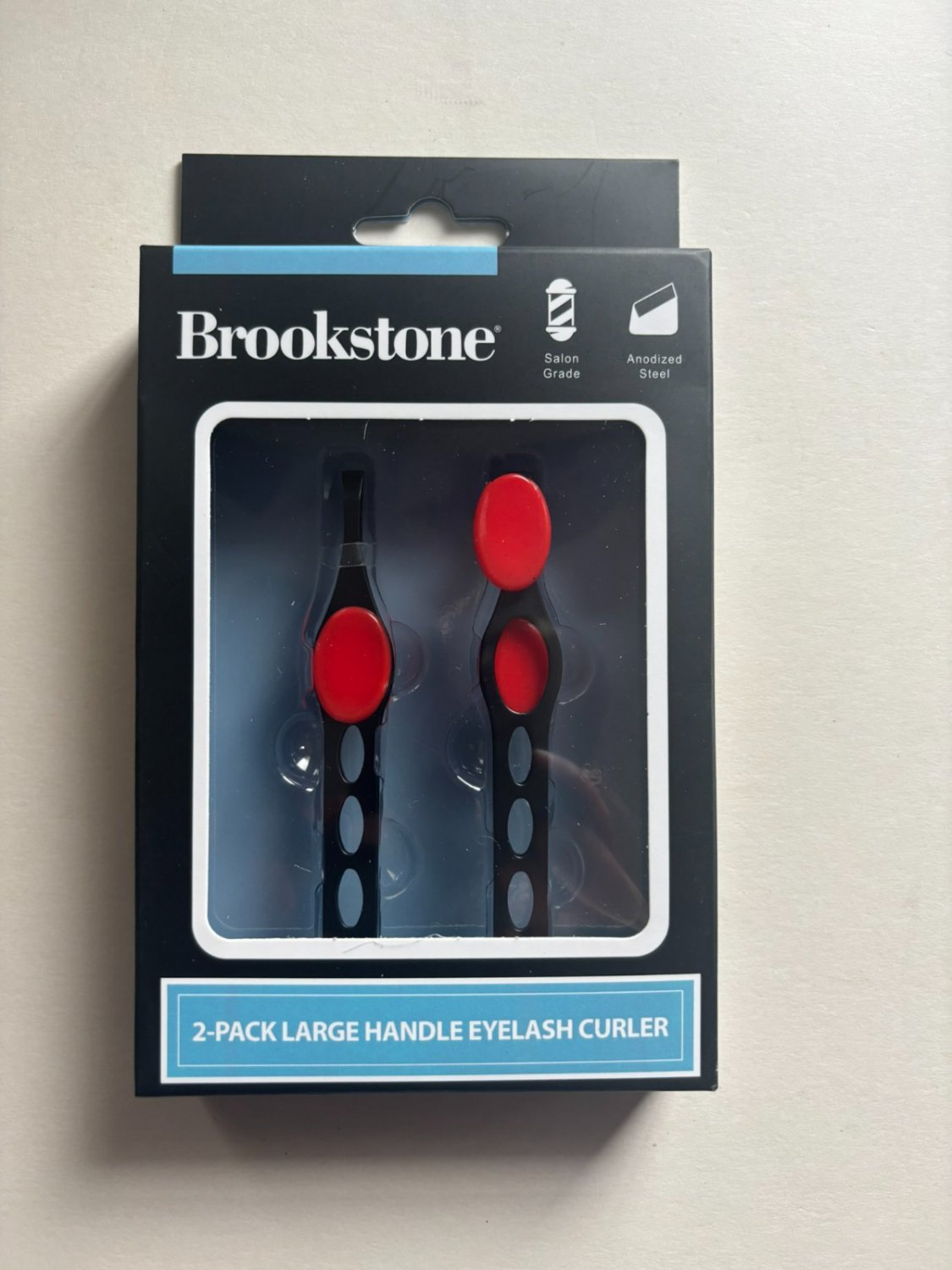 NEW Brookstone 2-Pack Large Handle Eyelash Curler Set