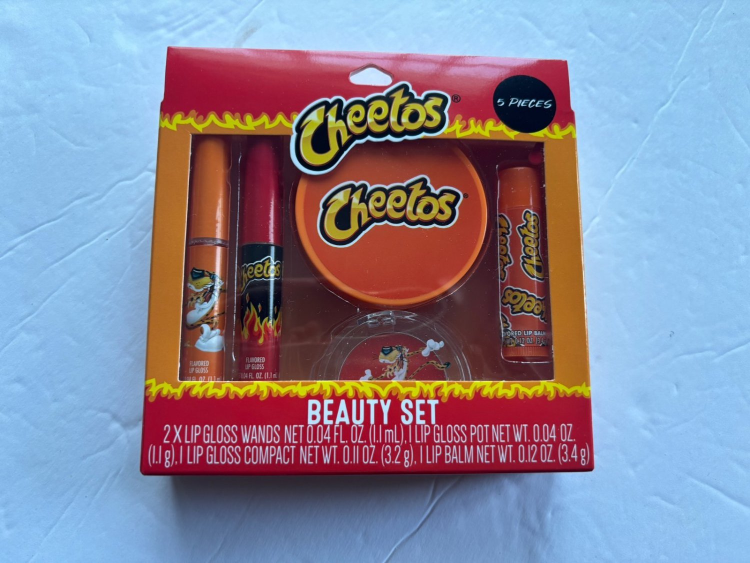 NEW Cheetos 5 Piece Beauty Set