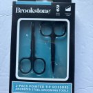 NEW Brookstone 2-Pack Pointed Tip Grooming Scissors
