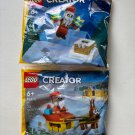 NEW LEGO Creator Christmas Chimney with Santa & Sleigh Ride Polybag Sets