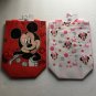New Disney Mickey & Minnie Mouse 2 Pack Small 9'' x 7'' Bags - 4 Bags
