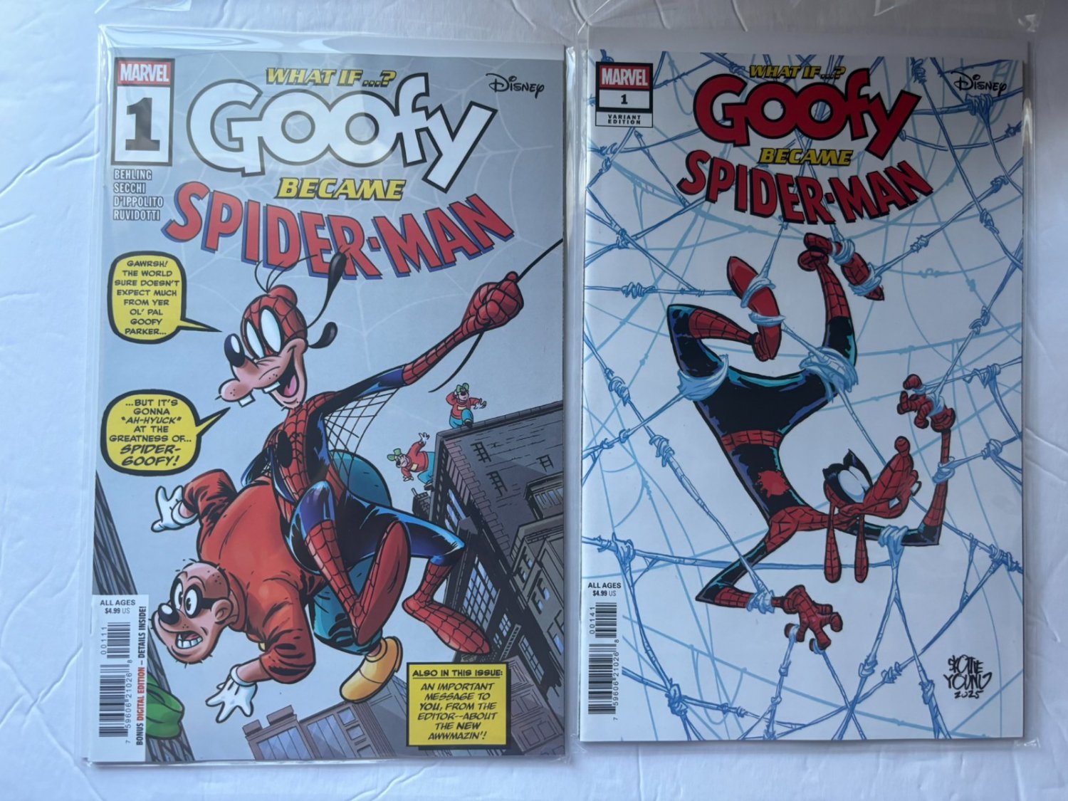 2025 Marvel Comics What If&acirc;�&brvbar;? Goofy Became Spider-Man Cover A & Variant #1