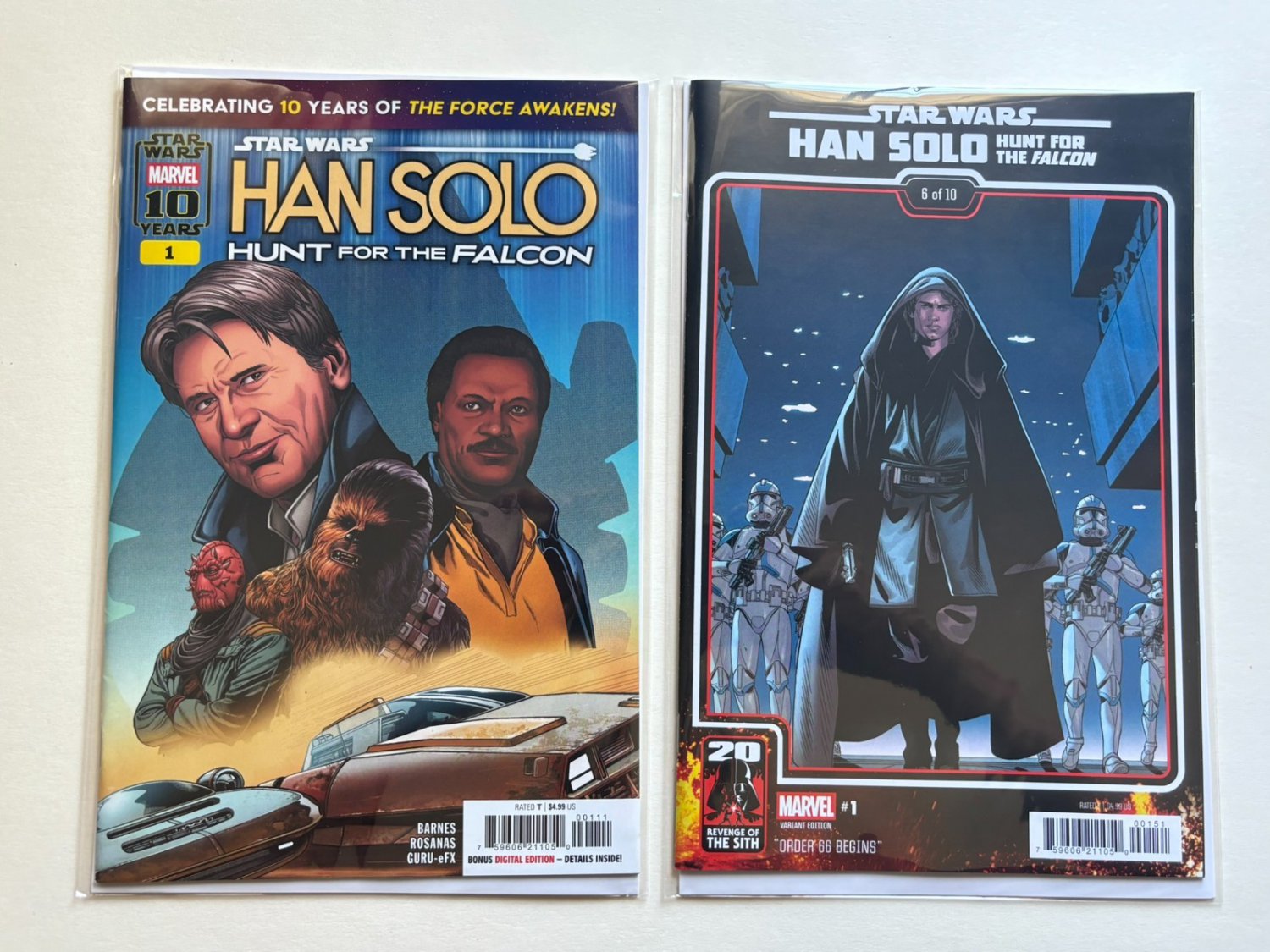 2025 Marvel Comics Star Wars Han Solo Hunt for the Falcon Cover A & Variant #1
