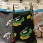 NEW Looney Toons Bugs Bunny, Marvin Martian & Taz Crew Socks, Size 9-13
