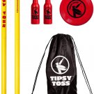 GoSports Tipsy Toss Game Set - Flying Disc Bottle Drop Yard Game, Yellow