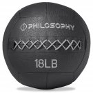 Philosophy Gym Wall Ball, 18 LB - Soft Shell Weighted Medicine Ball with Non-Slip Grip