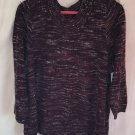 NWT 5X CATHERINES PURPLE/WHITE SWEATER
