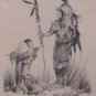Framed/Signed Sketch by Chebon Dacon 21 X 27