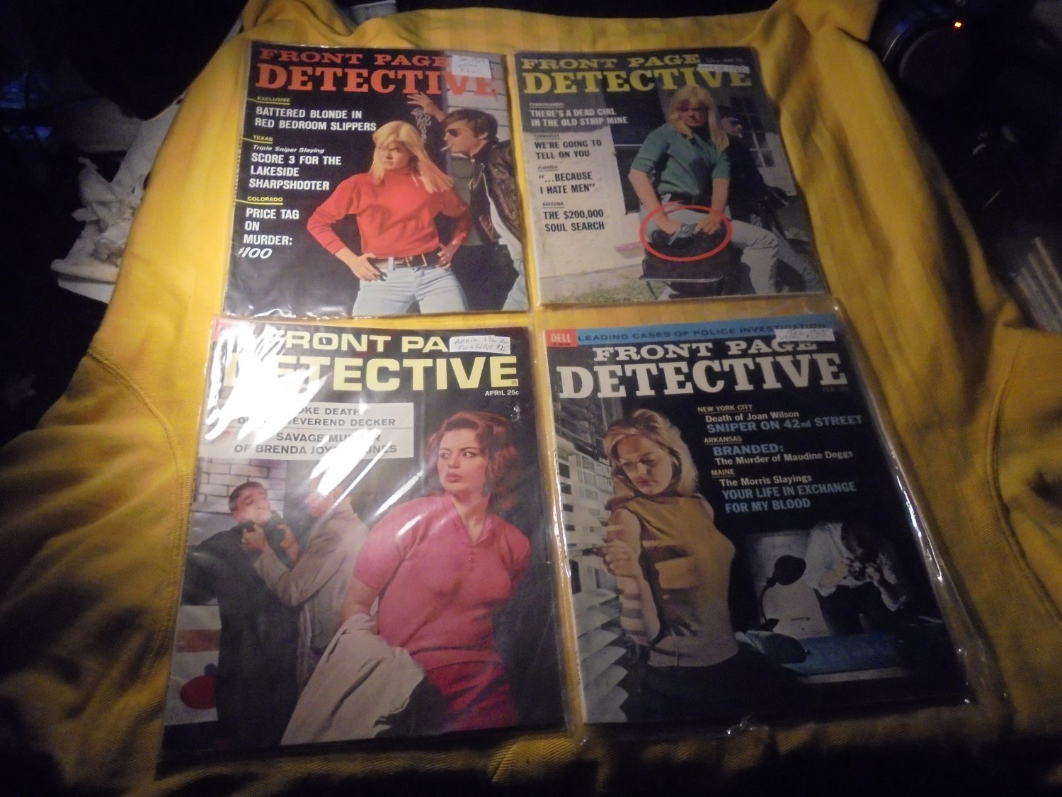 1960's FRONT PAGE DETECTIVE MAGAZINE LOT *  $85.00 Shipped!!