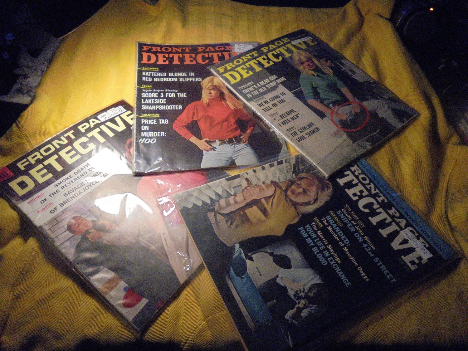 1960's FRONT PAGE DETECTIVE MAGAZINE LOT * $85.00 Shipped!!