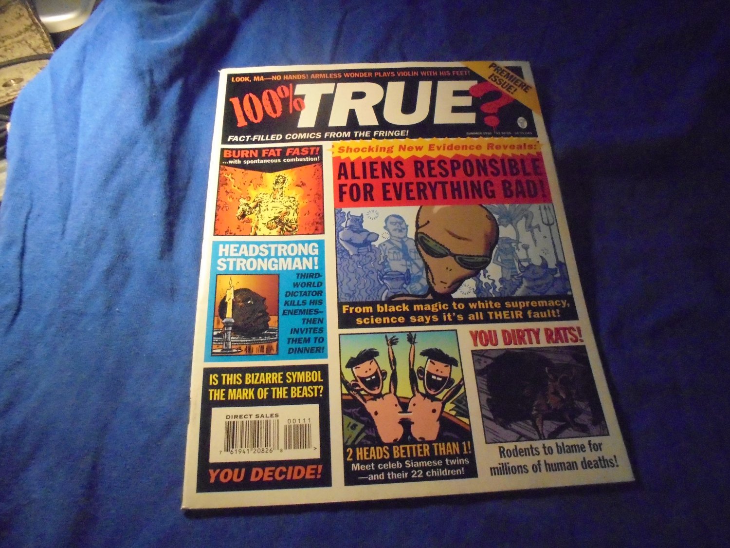 100% TRUE Magazine # 1, DC Comics, Summer 1996! $20.00 OBO