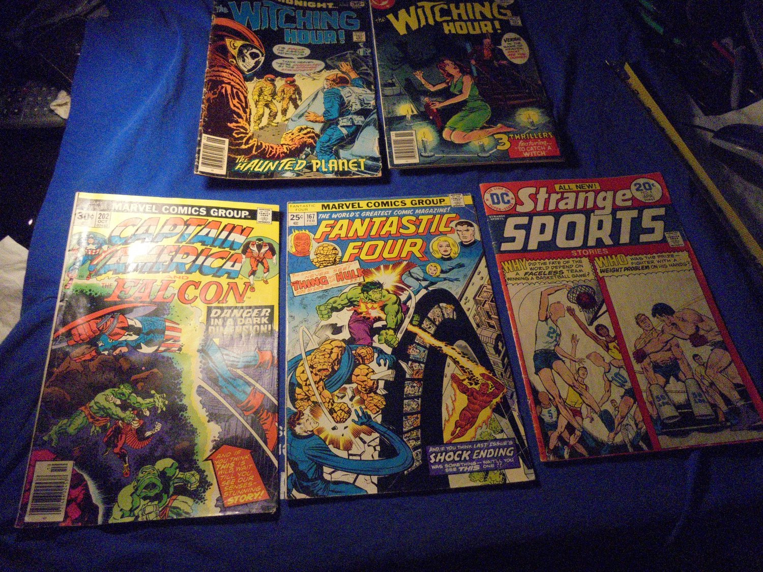 FIVE Bronze Age Low Grade HORROR and HERO Comics! DC & Marvel, 1972- 1976!!  $13.00 obo!!