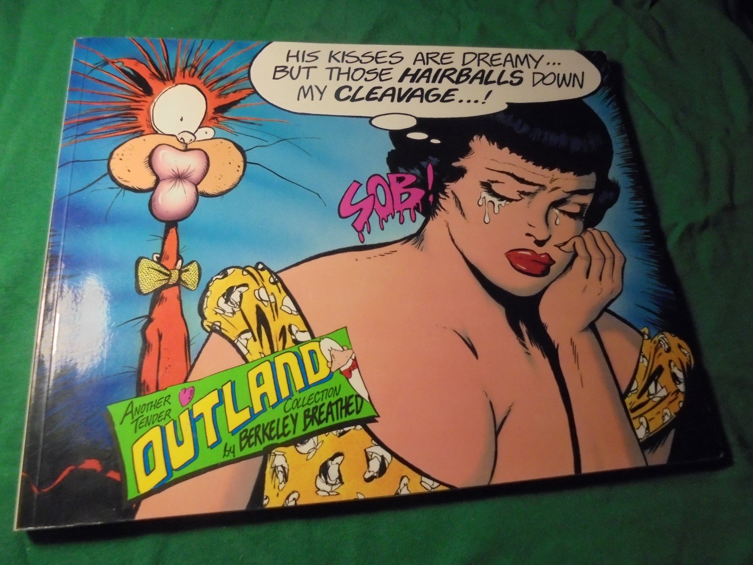 OUTLAND Comic Strip Softcover Book by Berkeley Breathed! Bill the Cat & Opus! $15.00 obo!