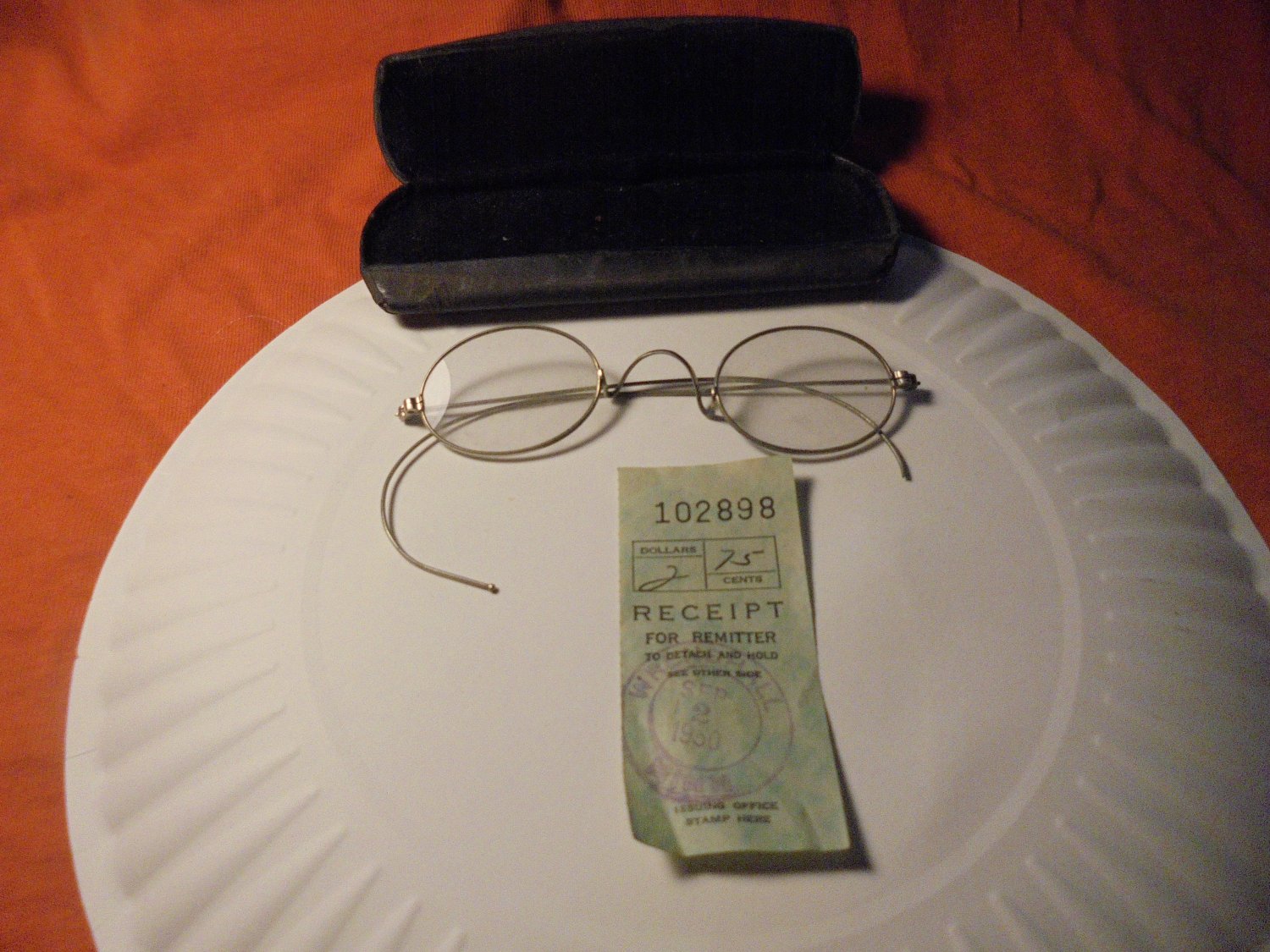 1950 SPECTACLES with RECEIPT and CASE!! $18.00 Shipped!!