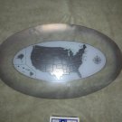 1970’s Sinclair Glass UNITED STATES 17" PLATTER!! 22k Gold inlay! $60.00 Shipped