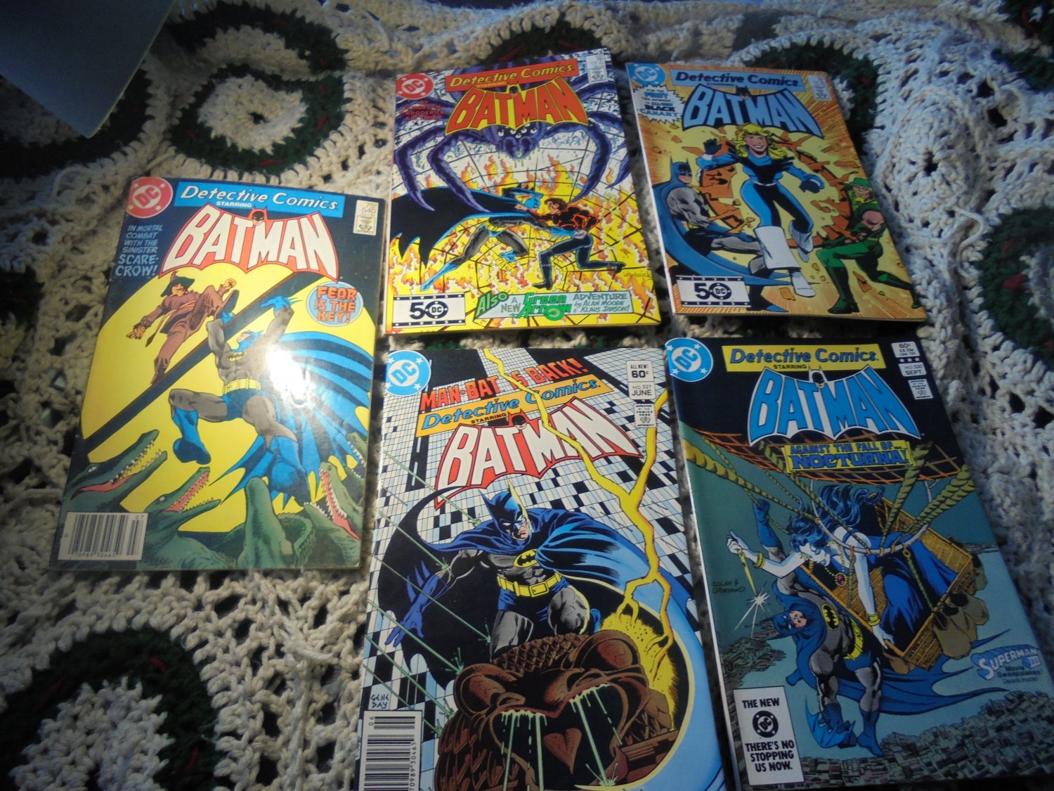 DETECTIVE COMICS 527, 530, 540, 550 & 554! Black Canary! Green Arrow! Man-Bat!